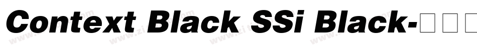 Context Black SSi Black字体转换
